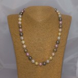 Halskette Muschelkern, Muschelkern-Perlenkette, 50 cm
