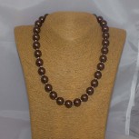 Halskette Muschelkern, Muschelkern-Perlenkette, 48 cm