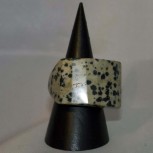 Ring Dalmatiner-Jaspis, Steinring, rechteckig, Größe 61