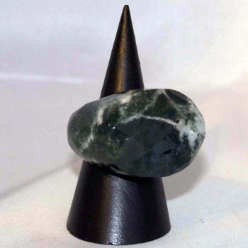 Ring Moosachat, Achatring, Steinring, Größe 60