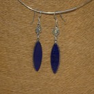 Ohrhänger Lapislazuli, Blautopaz, 925 Silber