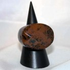 Ring Mahagoni Obsidian, Mahagoni-Obsidian-Ring, Steinring, Größe 56,5