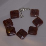 Armband Feuerachat, 925 Silber