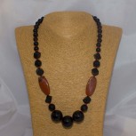 Halskette Onyx, Jaspis, rot, 53 cm