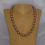Halskette Muschelkern, Muschelkern-Perlenkette, 46 cm