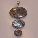 Anhänger Abalone, 3teilig, 925 Silber