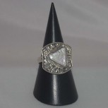 Ring Perlmutt, Dreieck, 925 Silber